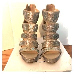 Steve Madden Champagne Rhinestone stilettos